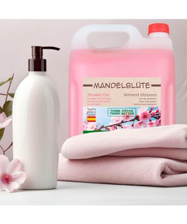 Intercabo Shower gel with almond blossom scent mild and nourishing formula 2 x 5 l canister ideal for hotels gyms spas professional moisturizing body gel - Buy Online on GoSupps.com