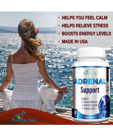 Adrenal Support Cortisol Manager Adrenal Health Maintain Balanced Cortisol Levels Stress Relief Supplement with Ashwagandha L-Tyrosine - 60 Capsules - Buy Online on GoSupps.com