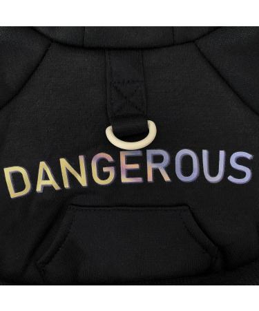Shop Izefia Dog Hoodie - Warm Fleece Jumpsuit with Pocket for Small Medium & Large Dogs & Cats - Winter Sweatshirt in Black - Buy Online on GoSupps.com