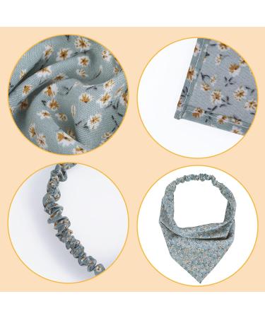 Molain 6-Piece Women's Boho Headband Scarves - Flower Print Chiffon Hair Accessories for Girls - Multi-Colored Fashion Hair Bands & Scrunchies - Buy Online on GoSupps.com