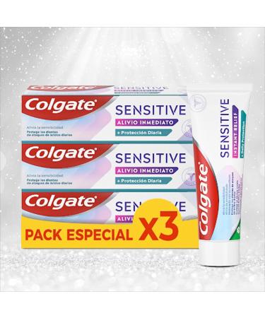 Colgate Sensitive Instant Toothpaste 3 Pack x 75ml Daily Protection Sensitive Teeth Sealing & Repairing Sensitive Areas