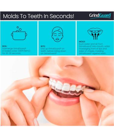 GrindGuard 8 Pack Teeth Grinding Mouth Guard - Dentist Approved Protection for Adults Against Bruxism Clenching & TMJ Relief - 8 Gum Shield Protectors (2 Sizes) & Retainer Case - Buy Online on GoSupps.com