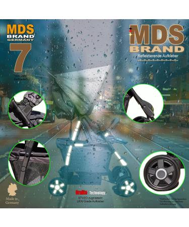 MDS Fire Reflective Stroller Safety Sticker for Hauck Buggy Sport | Truck Grade Reflectors for Enhanced Visibility in Dark & Bad Weather | Buy Now! - Buy Online on GoSupps.com