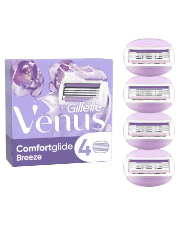 Gillette Venus Comfortglide Breeze Blade Refills X4, For Women, 3 Blades
