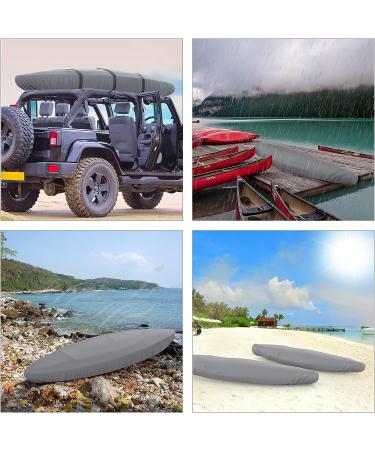 MirMengs 420D Waterproof Kayak Cover M (10.8-12ft) - UV Protection Universal Canoe Storage Dust Cover for Fishing Boat - Gray - Buy Online on GoSupps.com