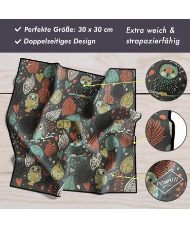 Popnwow Microfiber Cleaning Cloth - Optician Quality 30x30cm for Glasses Camera Lens Tablet & Display - Nordic Forest Owl Design - Buy Online on GoSupps.com