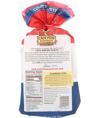 Canyon Bakehouse Gluten-Free Country White Bread 15 Oz - Buy Online Now! - Buy Online on GoSupps.com