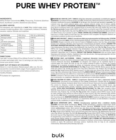 Pure Whey Protein Powder Shake - Vanilla 2.5 kg (Pack of 1) | Bulk Packaging - May Vary - Buy Online on GoSupps.com