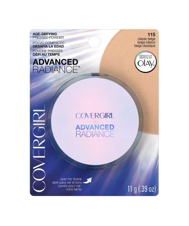 Covergirl Advanced Radiance Age-Defying Pressed Powder 115 Classic Beige - 0.39 oz | Flawless Finish - Buy Online on GoSupps.com