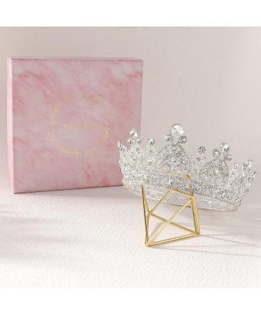 Silver Crystal Queen Crown for Women and Girls - Perfect for Pageants, Prom, Weddings, and Parties - Buy Online on GoSupps.com