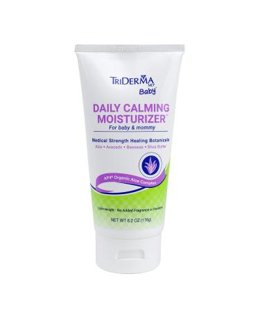 TriDerma Baby Daily Calming Moisturizer for Sensitive Skin with Aloe Vera and Avocado 6.2 Ounces