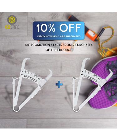 CZ Store Body Fat Caliper for Weight Management | Skinfold Measurement Device with Accurate Readings | Includes Instruction Manual and Exercise Guide - Buy Online on GoSupps.com