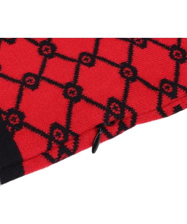 Heated Scarf - USB Electric Neck Wrap with 3 Temperature Settings | Warm Neckwear in Red & Black Grid Design - Perfect for Cold Weather - Buy Online on GoSupps.com