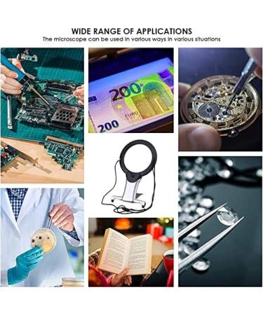 Magnifying Glass with Light Portable Hands Free LED 6X Magnifier Desk Stand Neck Hang Magnifier for Low Vision Visually Impaired Seniors Ly Reading HaoAMZ - Buy Online on GoSupps.com