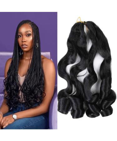 Bouncy Braiding Hair 9 Pack French Curles Synthetic Hair Extensions 22 inch Pre Streched Premium Wavy Braiding Hair (22Inch (Pack of 9), 1b) 22 Inch ( Pack of 9 ) 1b - Buy Online on GoSupps.com