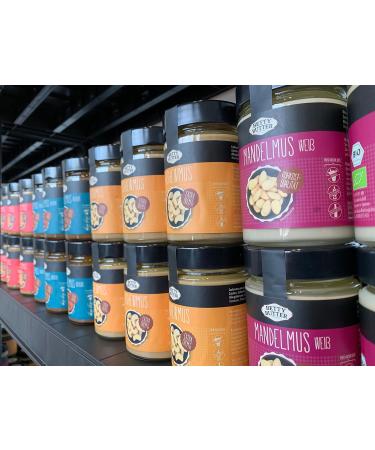  Betty Butter 4 x 330 g Premium Organic Almond Puree (Brown 4 x 330 g) Natural Nuts without Sugar Almond Puree Almond Butter No Additives No Palm Oil No Additives - Buy Online on GoSupps.com