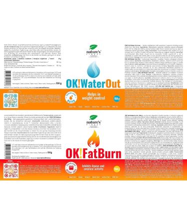 Nature's Finest OK! Fatburn + OK! Waterout - Boost Fat Loss & Reduce Water Weight with Tyrosine & Carnitine | International Shipping - Buy Online on GoSupps.com