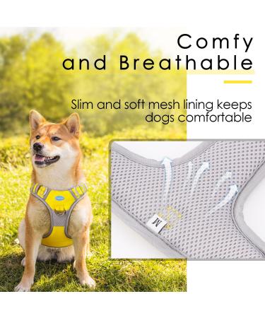 Thinkpet Anti-Pull Dog Harness - Adjustable Reflective Breathable No-Choke Control Harness for Small Dogs (Yellow S) - 1 Pack - Buy Online on GoSupps.com