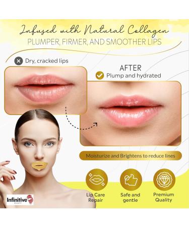 Glamza Infinitive Beauty Collagen Lip Masks Moisturizing and Nourishing Lip Treatment for Soft Plump Lips x10 - Buy Online on GoSupps.com