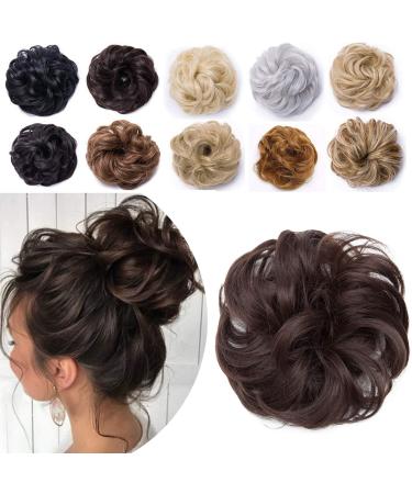 SEGO hairpiece bun hair tie hair extension VOLUMINOUS hair knot extensions updos 40g - dark brown 6#-1