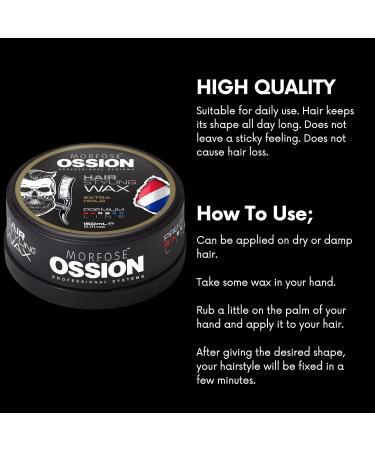 Buy Morfose Barber Wax (Extra Hold) - Premium Hair Styling Wax for Men | Natural Shine & Durable Water-Soluble Formula - Buy Online on GoSupps.com