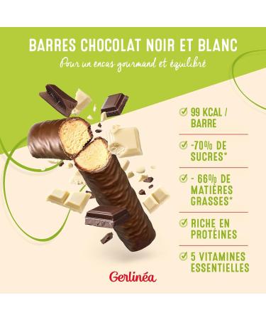  Gerlin a Gerlin a Snack Bars Dark and White Chocolate Flavor - Balanced and High in Protein Snack - 1 box (2 bars) - Buy Online on GoSupps.com