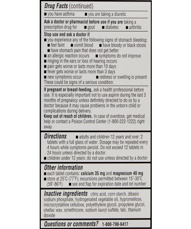 Bufferin Buffered Aspirin Coated Tablets 130 ea - Pain Reliever/Fever Reducer - Buy Online on GoSupps.com