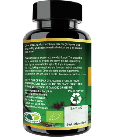 Ultra Pure Organic Turmeric Curcumin and Organic Black Pepper Capsules High Strength Food Supplement 120 Veg Capsules Soil Association Organic Certified and Vegetarian Society Approved - Made in UK - Buy Online on GoSupps.com