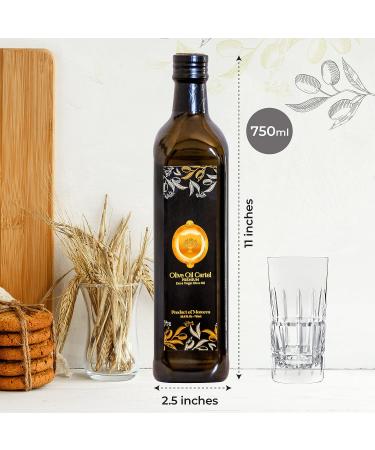 Olive Oil Cartel Premium Moroccan Extra Virgin Olive Oil - 25.4 FL Oz - High Polyphenol Gold Award Winner - Low Acidity - Unblended Single Source Family Farm EVOO - Cooking Gift - Picholine Marocaine - Buy Online on GoSupps.com