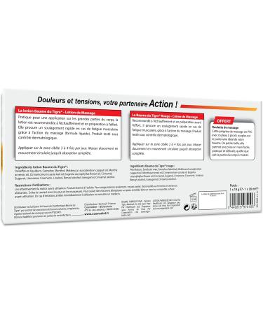 Tiger Balm Duo Action Set 1 Lotion 1 Red Tiger Balm and 1 Free Massage Wheel Pre-Effort Massage Ideal for Sports - Buy Online on GoSupps.com