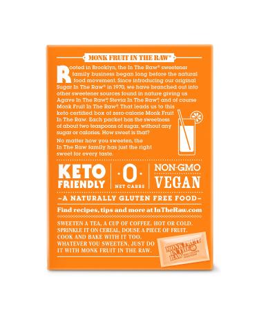 Monk Fruit Sweetener Packets - Keto Zero Calorie, 40 Count Box - Buy Online on GoSupps.com