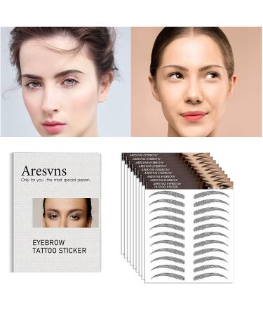 Aresvns 4D Black Eyebrow Tattoos - 99 Pairs | Long-Lasting & Waterproof | Realistic Hair-Like Transfer Sticker Tattoo | Arch Style | Christmas Gift - Buy Online on GoSupps.com