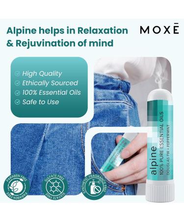 MOXE Alpine Nasal Stick | Mountain Air + Forest Pine | Douglas Fir & Peppermint Oil | Woody Crisp Winter Alpine Summit Aromatherapy Inhaler with 100% Pure Essential Oils Made in USA (3 Pack)  - Buy Online on GoSupps.com