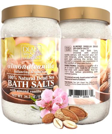 Dead Sea Collection Almond & Vanilla Bath Salts - 970g - Nourishing Essential Body Care - Buy Online on GoSupps.com