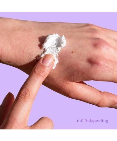 Puremetics 3-in-1 Shower Fluff: Fig & Jasmine Sea Salt Peeling Gel Vegan & Plastic-Free 250g - Buy Online on GoSupps.com