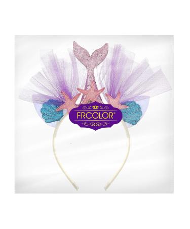 Frcolor Glitter Mermaid Headband | Princess Hairband for Girls | Purple Tail Party Favors - Buy Online on GoSupps.com