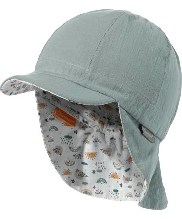 Sterntaler Turning Cap Rainbow - Unisex Baby Hat with UV 50+ Protection & Tie Tape | Stone Green - Perfect for Your Baby's Head - Buy Online on GoSupps.com