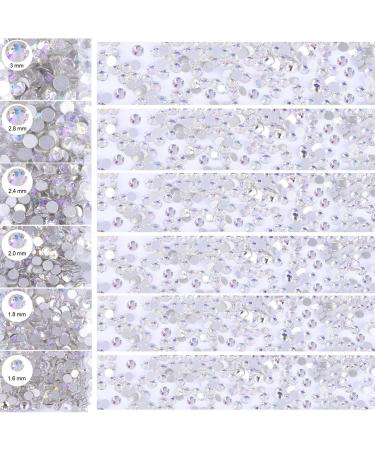 1728Pcs Nail Diamonds Purple AB Rhinestones for Nails Decoration Clothes Shoes Phone Case - Mixed SS4 5 6 8 10 12(6 Sizes) Sky Purple AB - Buy Online on GoSupps.com