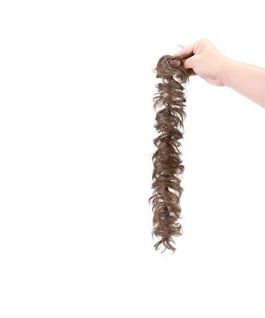 Silk-Co Real Hair Ponytail Extensions - 7A Remy Hair Bun & Hair Tie - Medium Brown (04#) | Soft Natural Hair Parts for Effortless Style - Buy Online on GoSupps.com