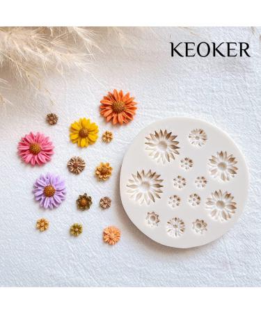 KEOKER Polymer Clay Flower Molds - Set of 2 for Jewelry Making & Earring Decoration - Buy Online on GoSupps.com