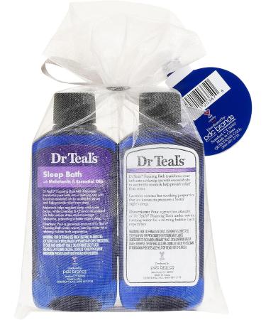 Dr Teal's Foaming Bath Holiday Gift Combo Pack - Lavender & Melatonin for Skin, Senses, and Stress - Buy Online on GoSupps.com