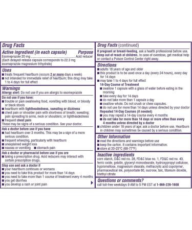 Nexium 24HR Acid Reducer Heartburn Relief Capsules - 14 Count - Buy Online on GoSupps.com