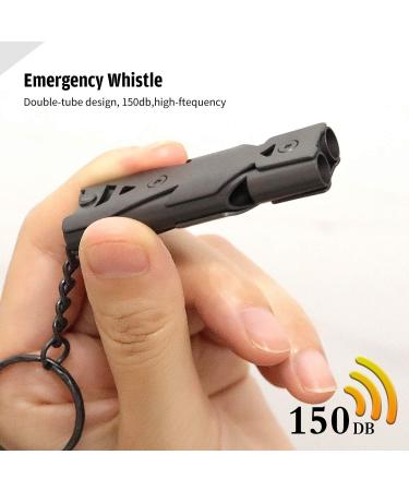 XXINMOH Coach & Referee Whistle with Lanyard for Training & Outdoor Activities - Black Silver - Buy Online on GoSupps.com
