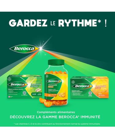 Berocca Immunity Gums - Multivitamin Dietary Supplement - 8 Vitamins and Minerals - Including Vitamin C D and Zinc - Supports Immunity in Everyday Life - Orange Flavor 120 Gums - Buy Online on GoSupps.com