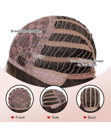 Nayasa Light Brown Wig for Women with Bangs | 24 Ombre Brown Synthetic Wig for Daily & Party Use - Buy Online on GoSupps.com