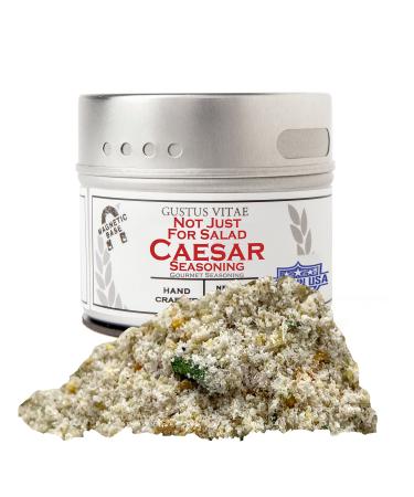 Not Just For Salad Caesar Seasoning | All Natural Spice Blend | Non GMO Rub | Small Batch | 1.6oz | Artisanal Dry Mix | Magnetic Tin | #506