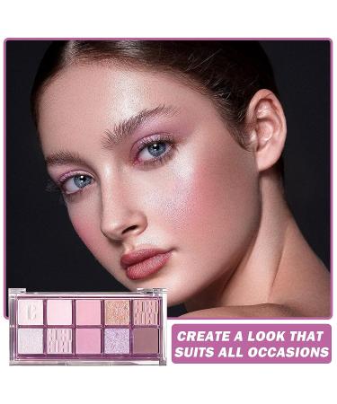 NVLEPTAP 10 Colors Eyeshadow Palette - Matte Nude & Glitter High Pigmented Makeup for Long-Lasting Natural-Looking Eyes - A14 - Buy Online on GoSupps.com