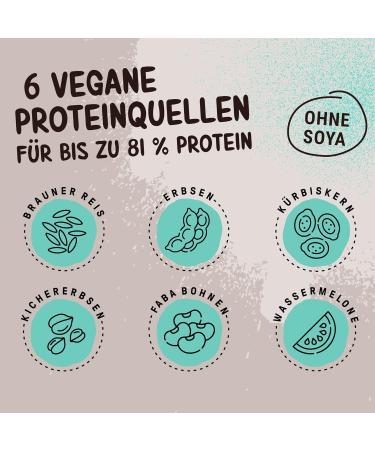Powerstar Vegan Protein 500g - Soy-Free Multi-Component Powder with 10 Superfoods | German Quality | Ideal for Muscle Building | Double Chocolate Flavor - Buy Online on GoSupps.com
