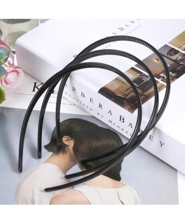 Shappy 40 Pack Black Plastic Headbands for Women - 10mm Plain DIY Hair Accessories - Buy Online on GoSupps.com