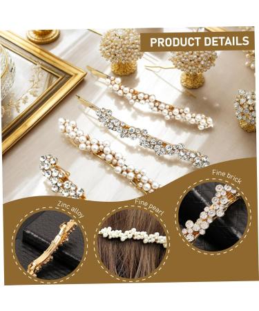 8Pcs Rhinestone Hair Clips and Pearl Hair Clips 4 Style Vintage Elegance Blinger Hair Gems Zinc Alloy Bobby Pins with Rhinestone and Pearl for Women and Girls Hair Pins - Buy Online on GoSupps.com